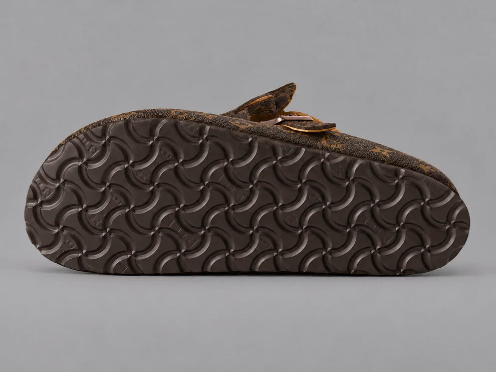 Brown Monogram Buckle Clogs - Limited Edition
