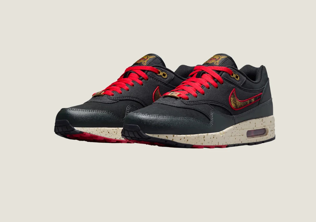 Air Max 1 "Pirates" Black/Coconut Milk/Gym Red