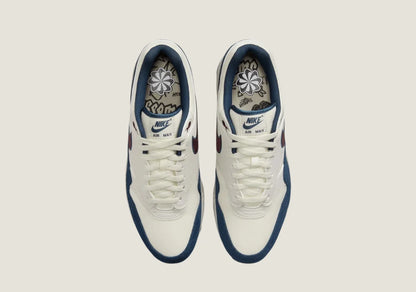 Air Max 1 "Notebook Doodles" Sail / Navy / Burgundy
