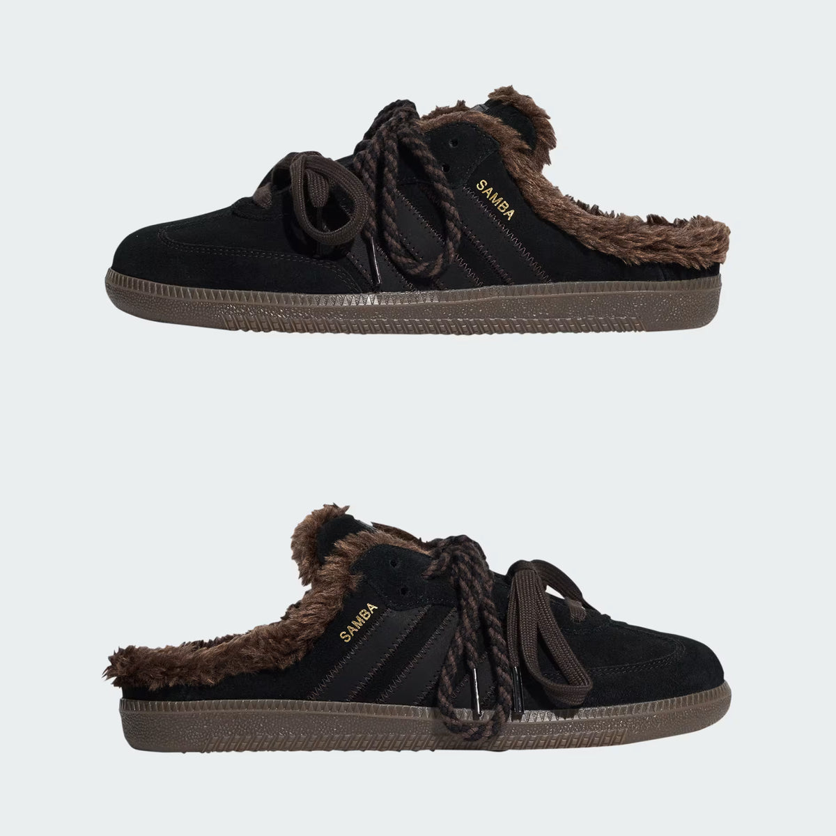 Samba OG Mule Shoes – Black & Dark Brown