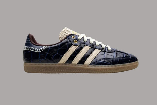 Samba Navy Croc-Embossed Heritage – Gum Sole Edition