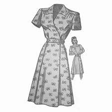 Patterned wrap dress