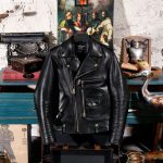 Jacket skinny fit  black off white